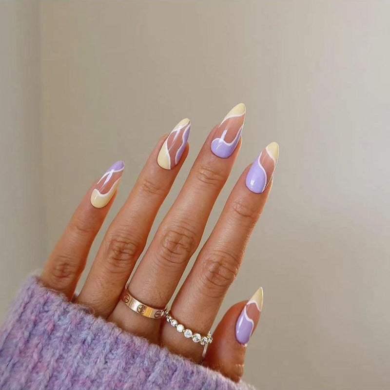 Artistic Abstract Nail Art Extensions Kalsten