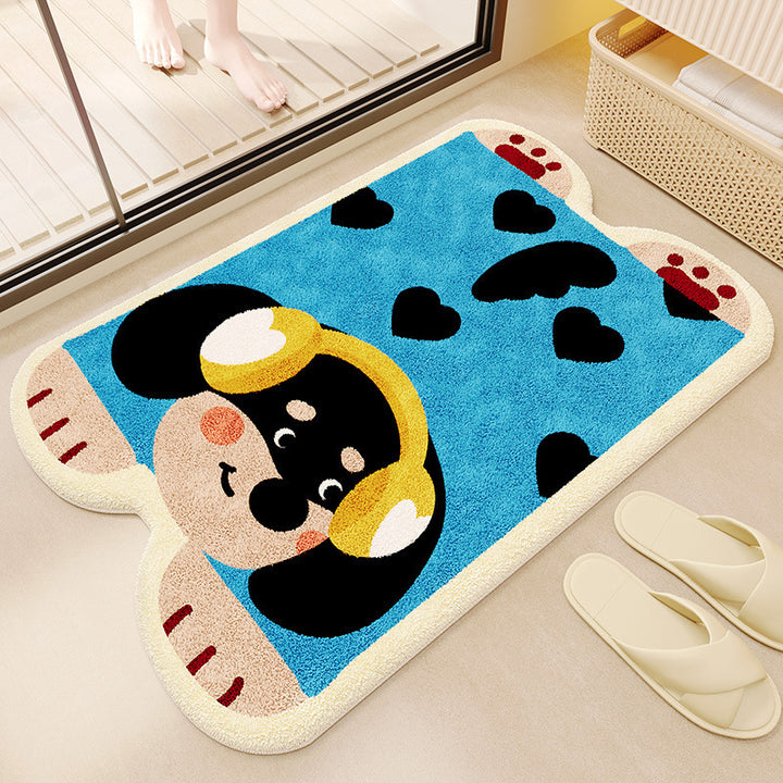 Cute Cartoon Cat Shaped Bath Mat