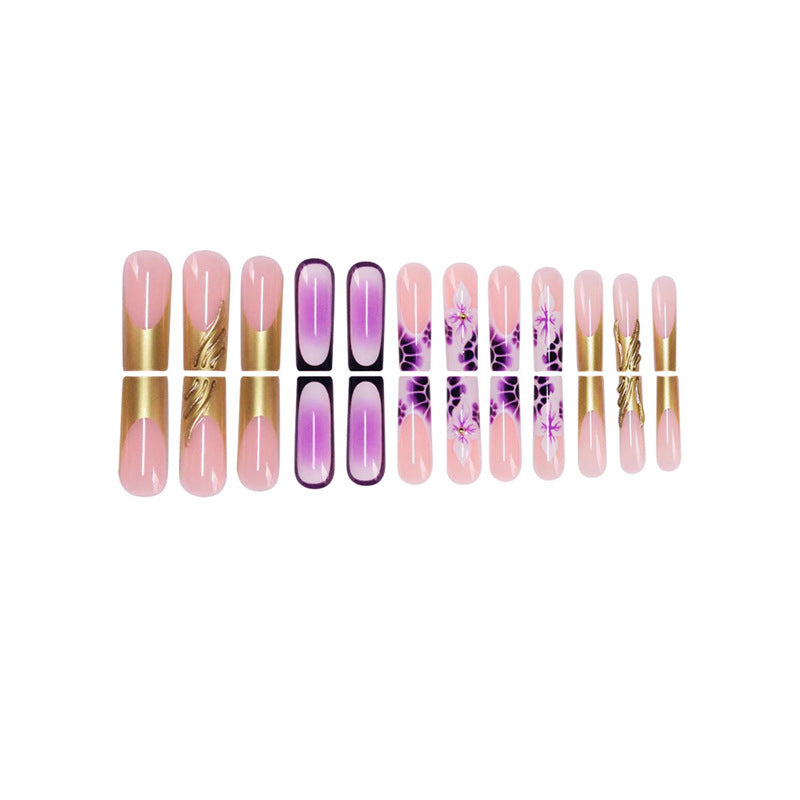 Floral Acrylic Nail Art Extensions Kalsten