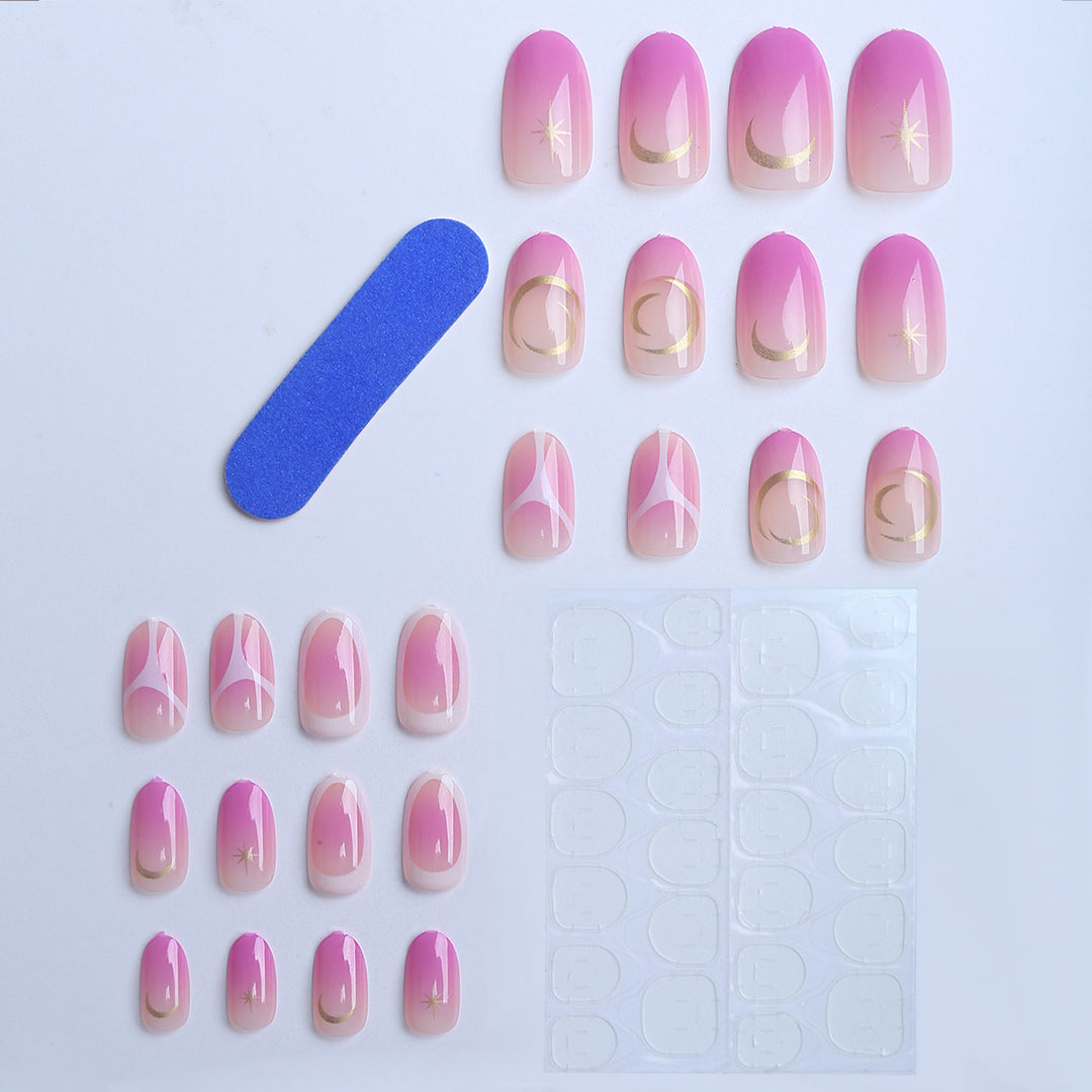 Artificial nails with elegant modern accents Kalsten