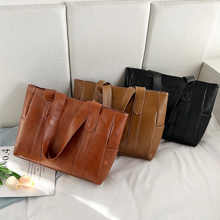 Casual Leather Everyday Tote