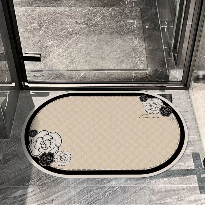 Elegant Oval Decorative Area Mat for Home