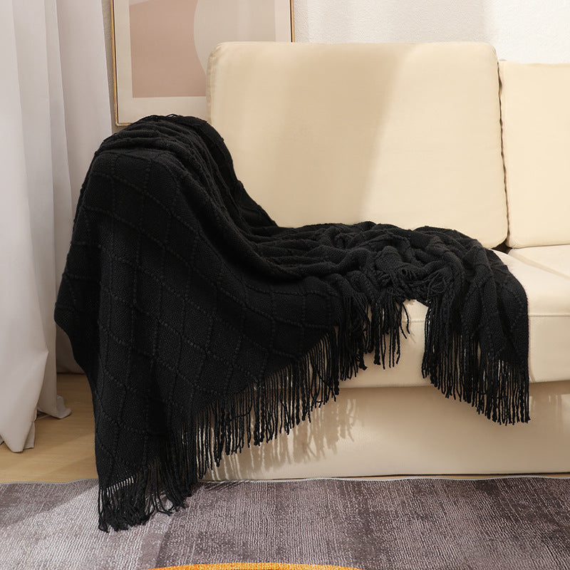 Cozy Knitted Throw Blanket