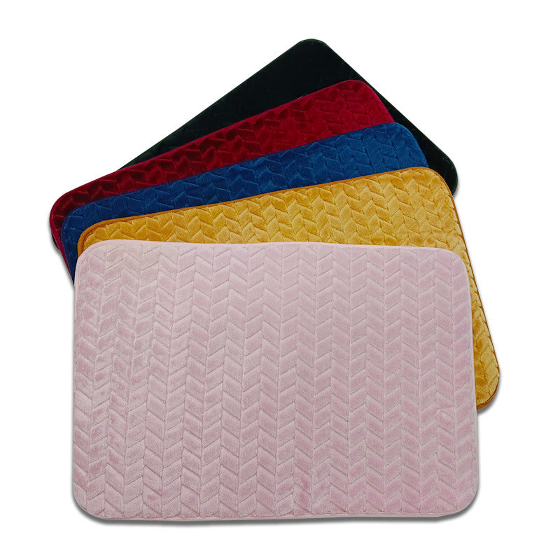 Velvet Textured Bathroom Mat Kalsten