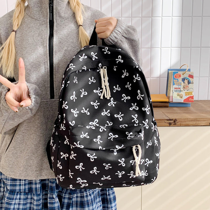 Backpack with Creative Bow Motif and Thoughtful Storage Spaces Kalsten