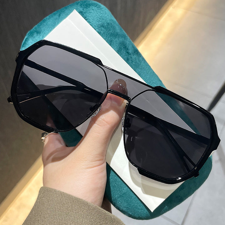 Ladies extravagant sunglasses in hexagonal design with transparent frame Kalsten