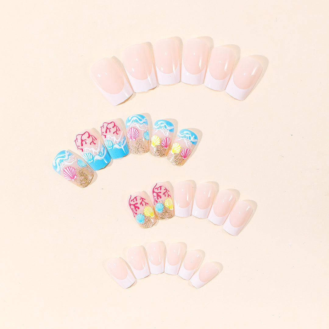 Ocean-Themed 3D Nail Art Extensions Kalsten