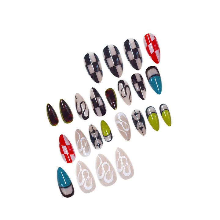 Abstract Artistic Press-On Nail Set Kalsten