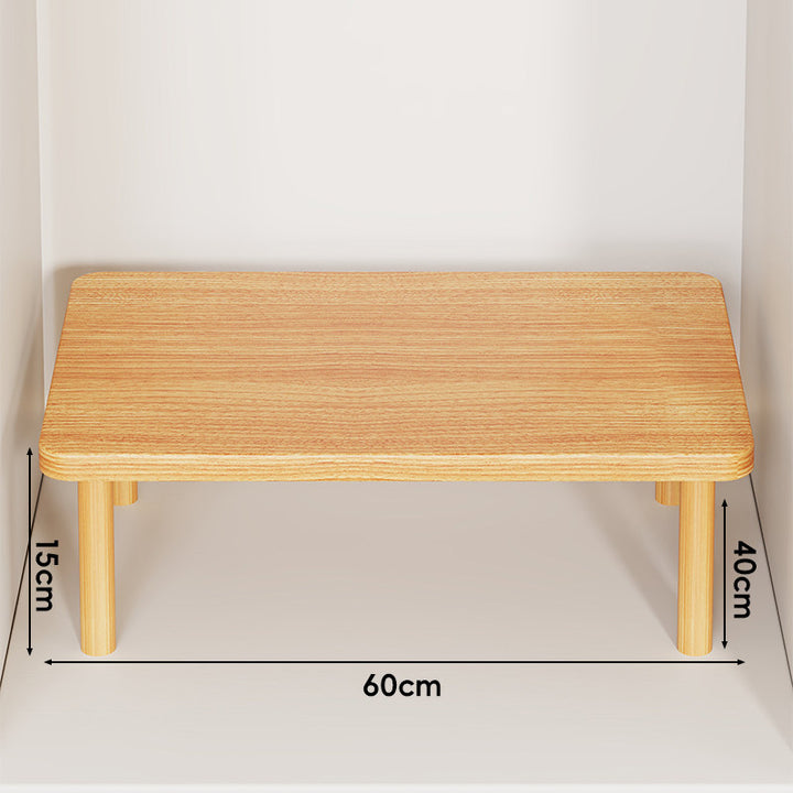 Adjustable Multi-Height Wooden Monitor Riser and Desktop Shelf