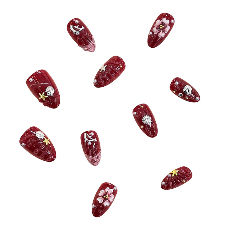 Artistic Floral Design Press-On Nail Set Kalsten 1787225330