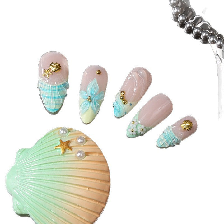 Artistic Tropical Floral Press-On Nail Set Kalsten