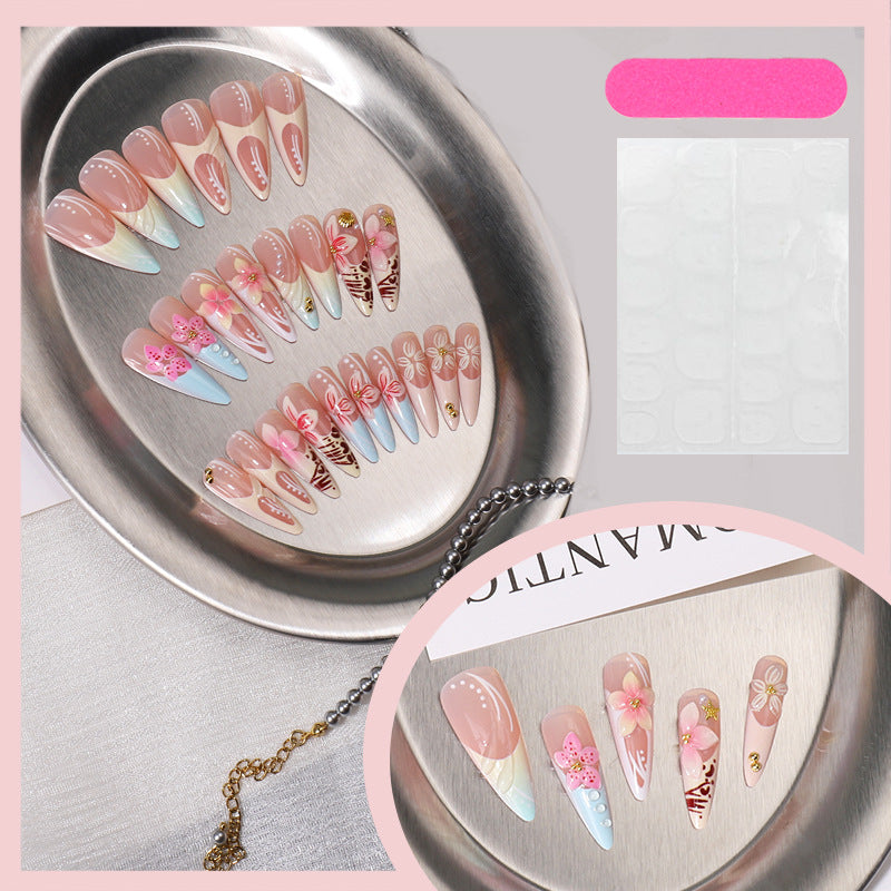 Floral Art Press-On Nail Tips Set Kalsten