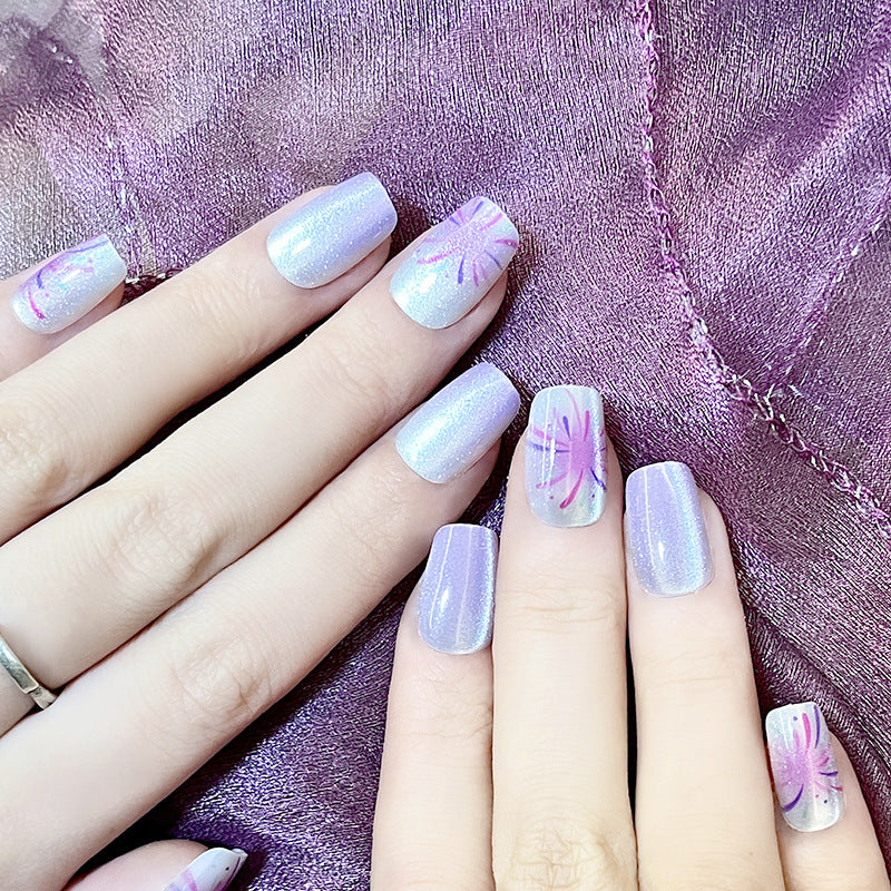 Floral Long Stiletto Press-On Nails Kalsten