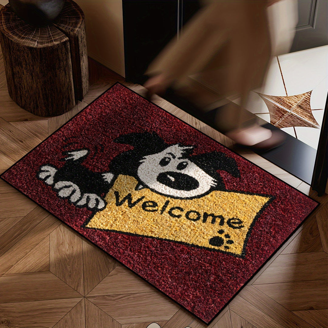 Cozy Dog-Themed Floor Mat