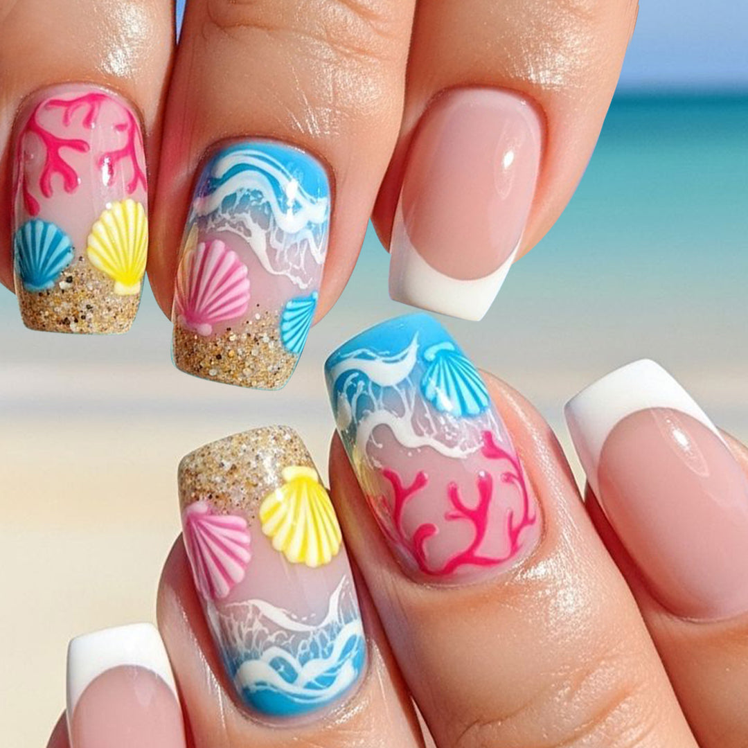 Coastal Ocean-Inspired Nail Art Extensions Kalsten