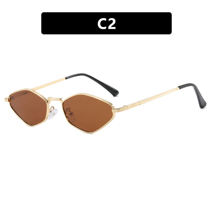 Women's geometric sunglasses with fine metal frame and UV protection Kalsten