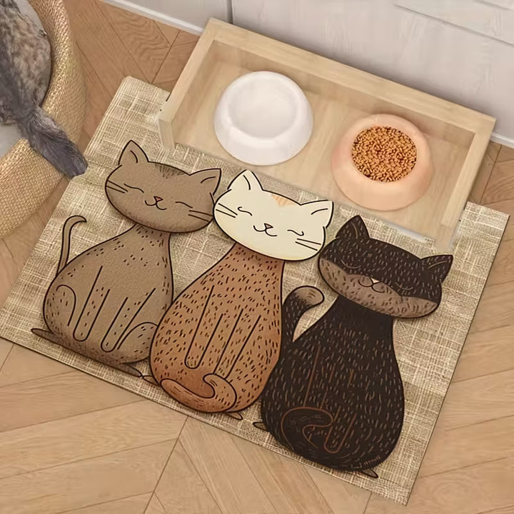 Cute Cartoon Cat Area Mat