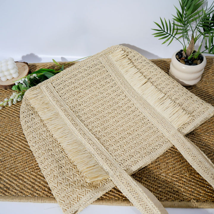 Large Raffia Bag in Natural Style Kalsten