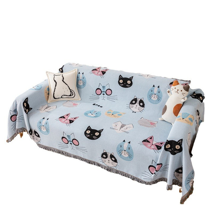 Cat-Themed Decorative Throw Blanket