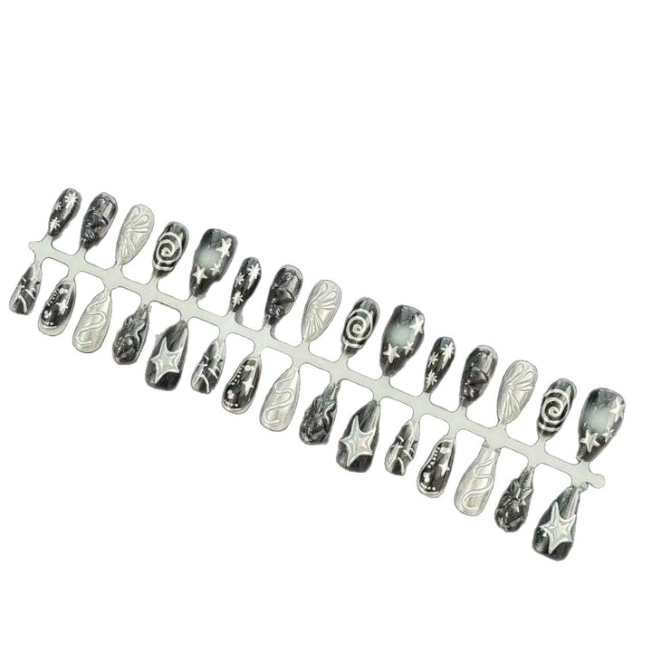 Artistic Black Nail Tips Set Kalsten