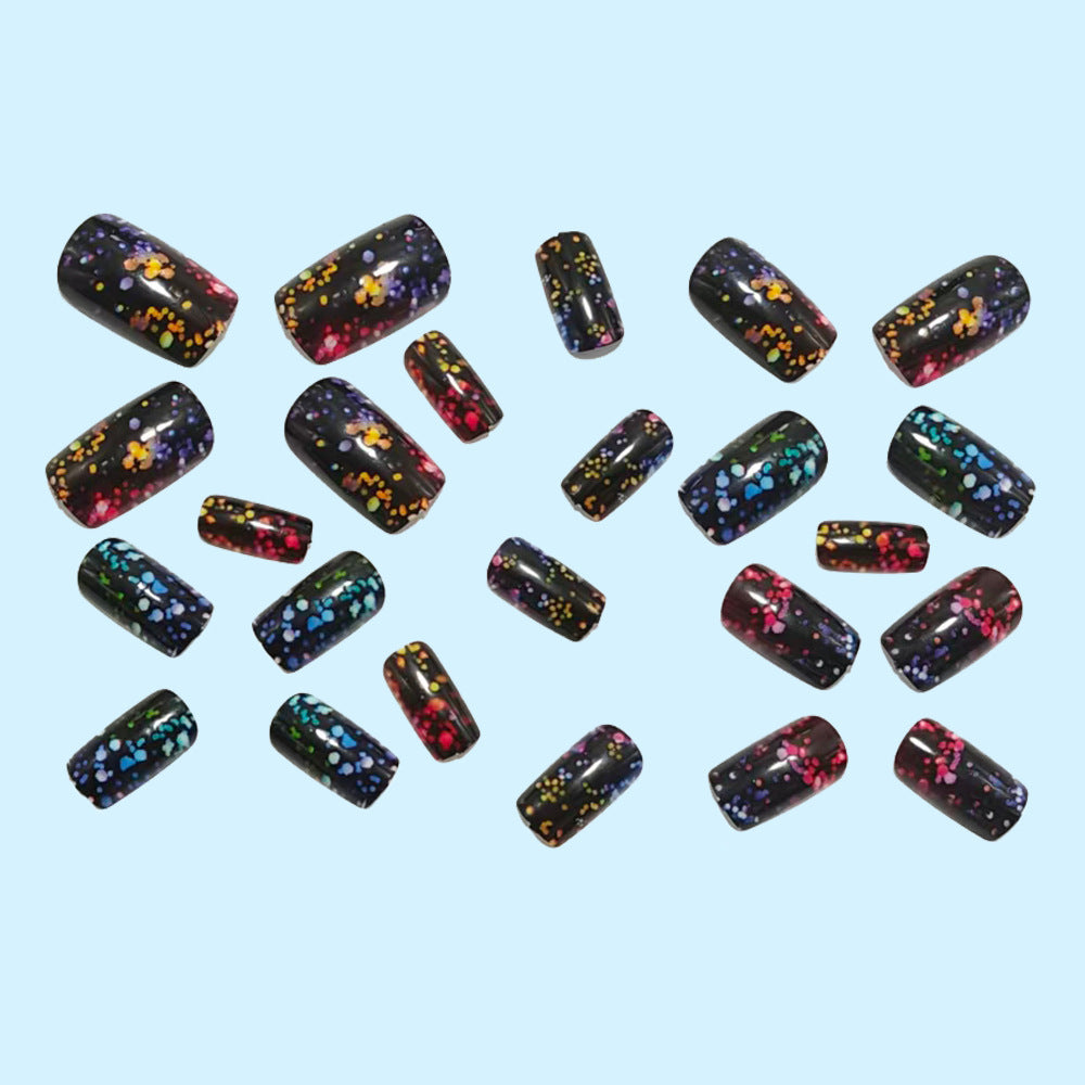 Artificial nails with sparkling glitter effect Kalsten