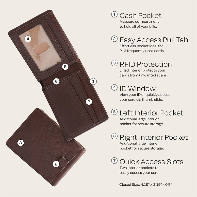 Dual-Sided Minimalist Leather Wallet Kalsten