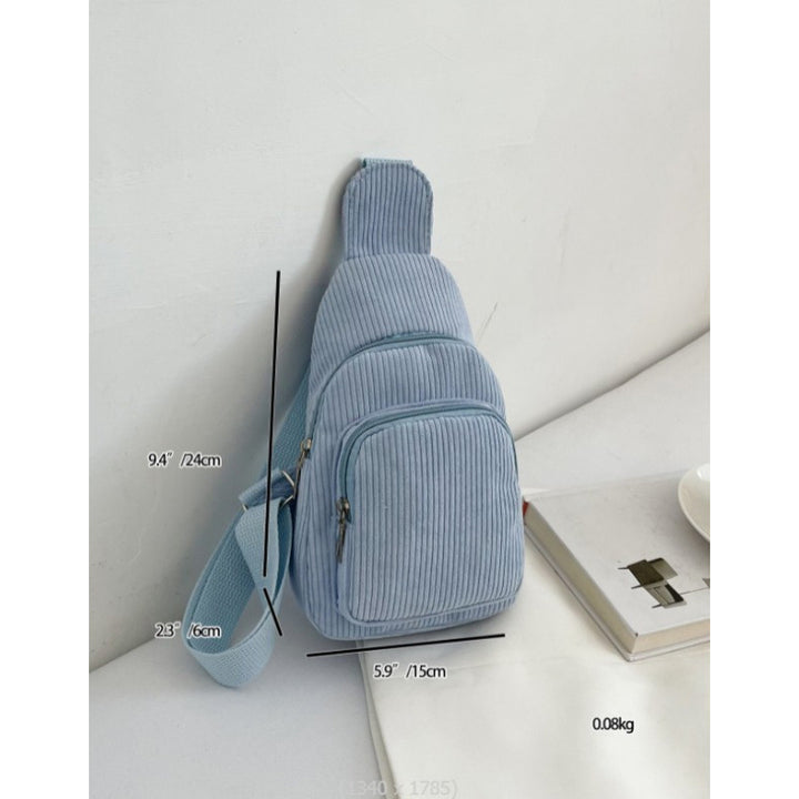 WoMulti-Compartment Corduroy Sling Bag Kalsten