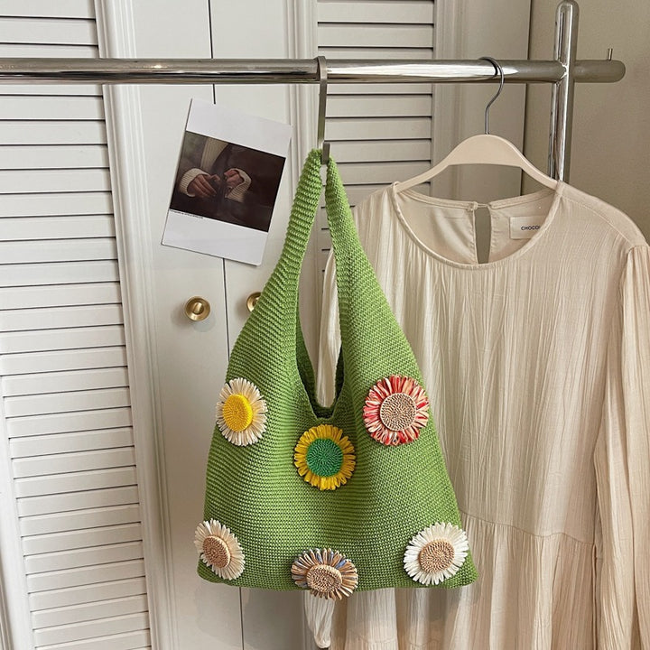 Floral Embellished Tote Bag