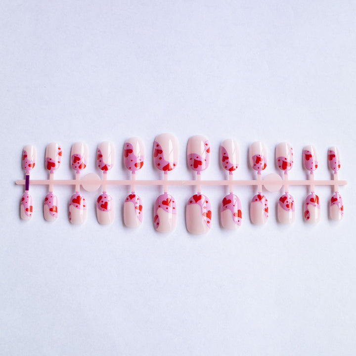 Heart Pattern Nail Art