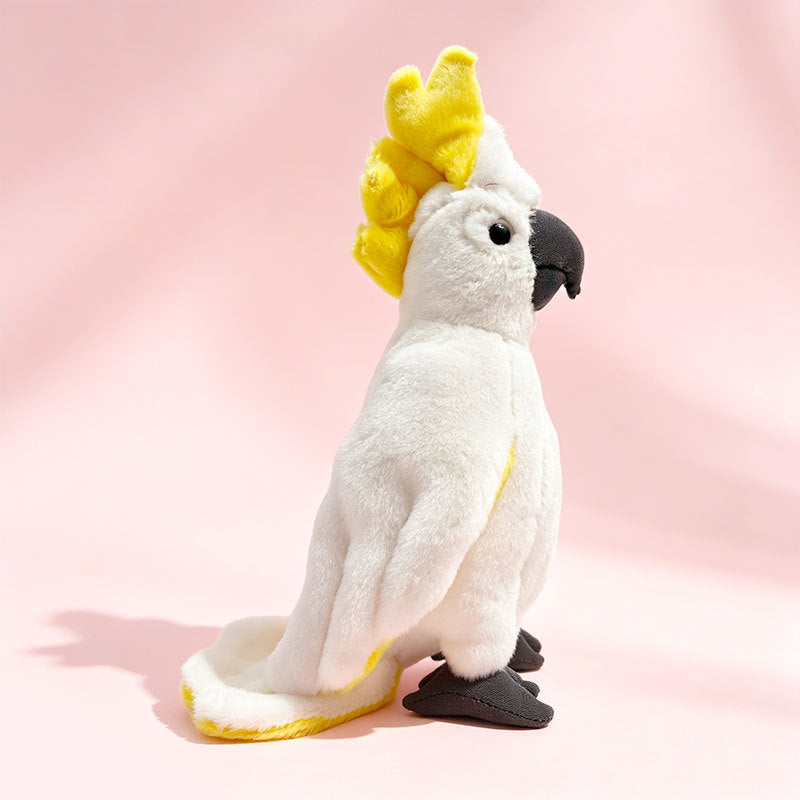 Lifelike Plush Parrot Toy with Embroidered Beak and Poseable Feet Kalsten