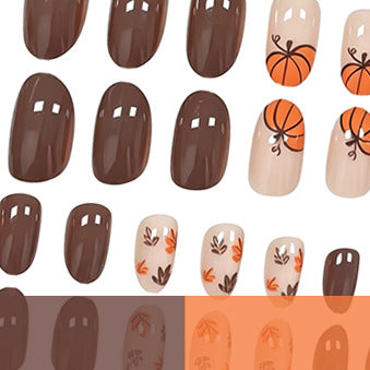 Autumn-Themed Nail Art Enhancements Kalsten