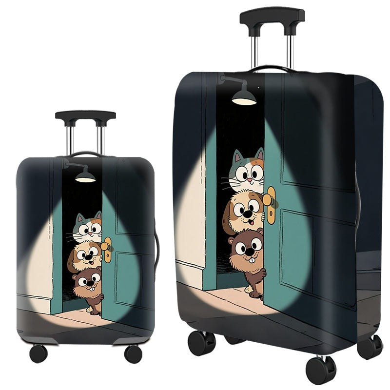 Artistic Cat-Themed Hard Shell Suitcase Kalsten