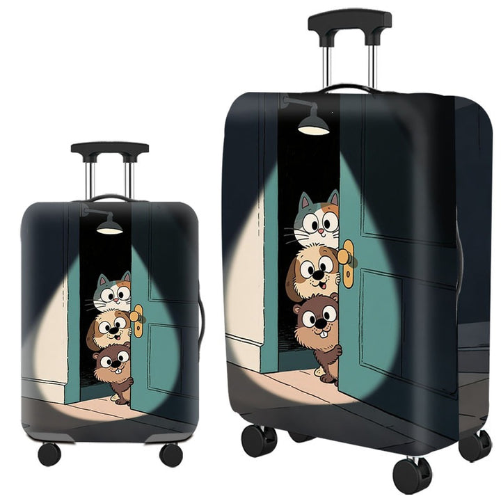 Artistic Cat-Themed Hard Shell Suitcase Kalsten