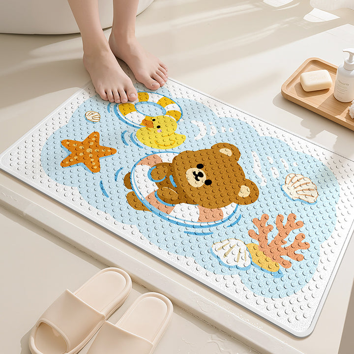 Playful Dog-Themed Bath Mat Kalsten