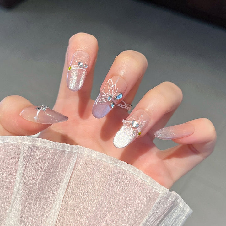 Elegant Nail Art Extensions with Pearl Accents Kalsten
