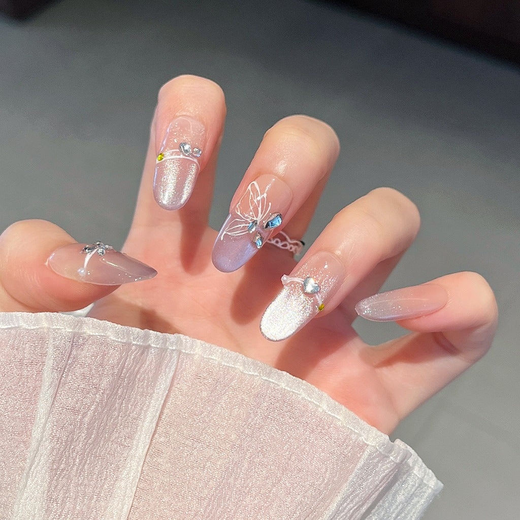 Premium Rhinestone-Embellished Nail Art Extensions Kalsten