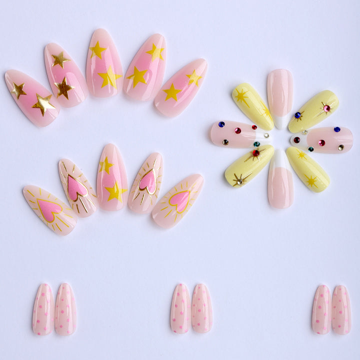 Artistic fingernails with sparkling accents Kalsten