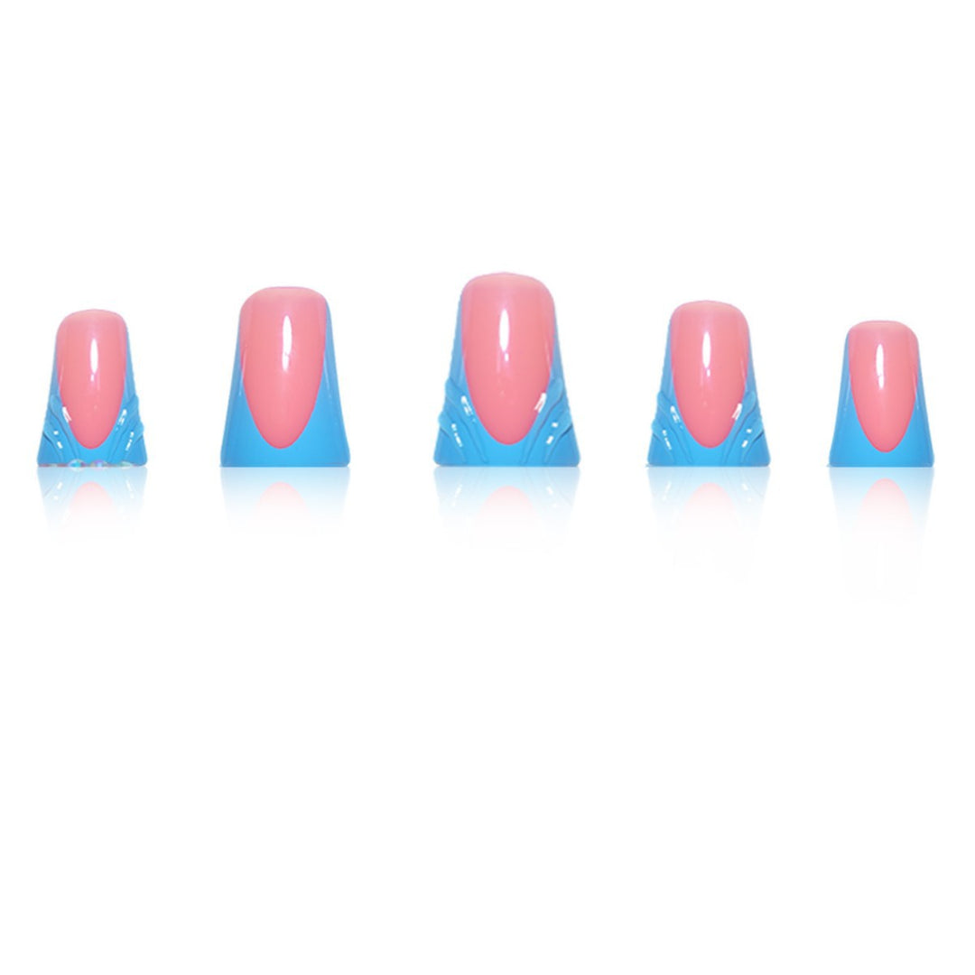 Decorative Press-On Nail Art Extensions with Rhinestone Accents Kalsten