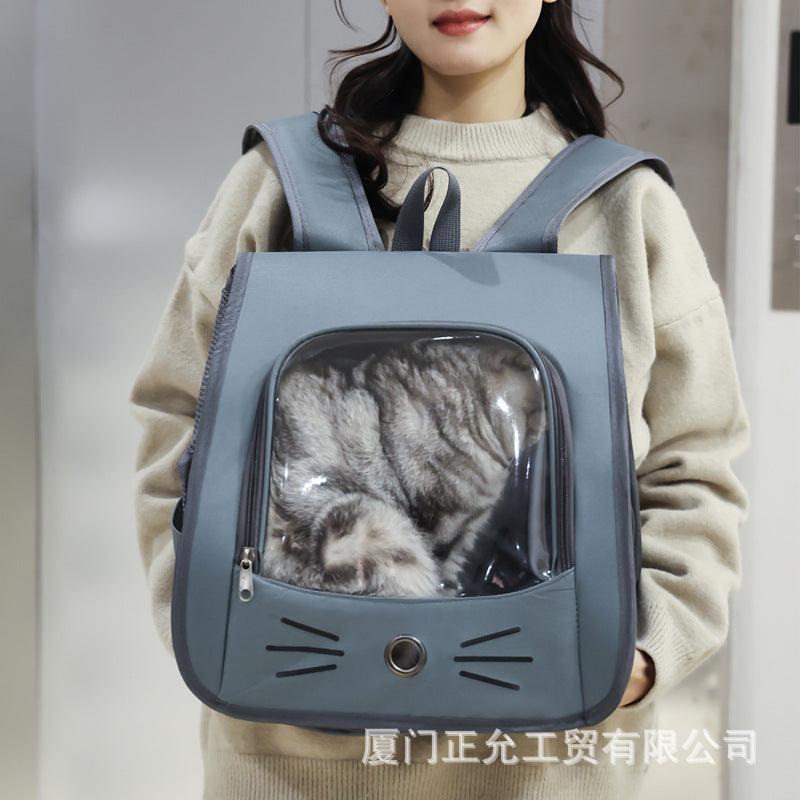 Unisex Pet Backpack with Transparent Viewing Window Kalsten