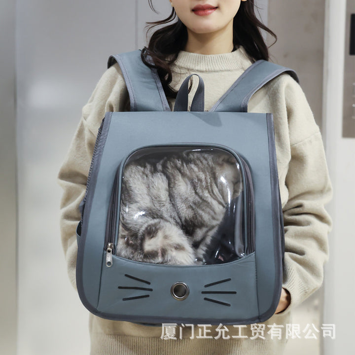 Unisex Pet Backpack with Transparent Viewing Window Kalsten