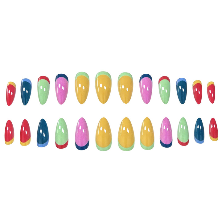 Colorful Press-On Nail Art Enhancements Kalsten