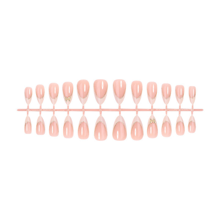 Artificial nail set with elegant tips and fine glitter accents Kalsten