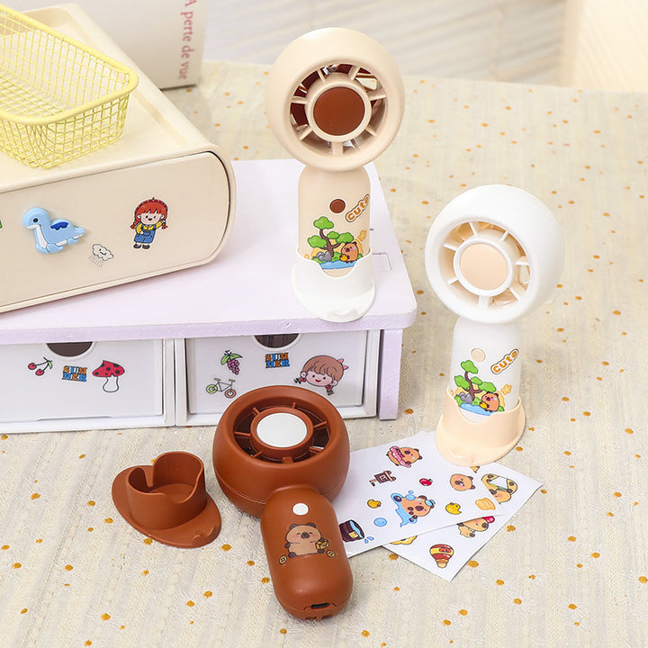Women's Portable Mini Fan with Cute Bear Design Kalsten
