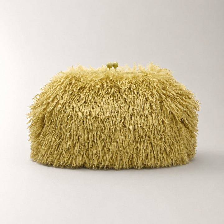 Fur Textured Clutch Bag