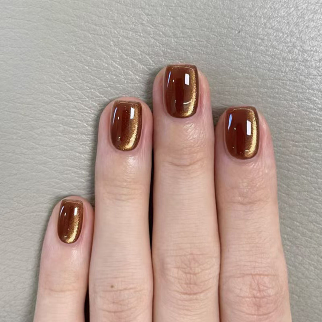 Artistic Heart-Embellished Press-On Nails Kalsten