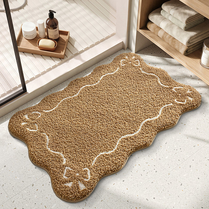 Decorative Scalloped Bath Mat Kalsten