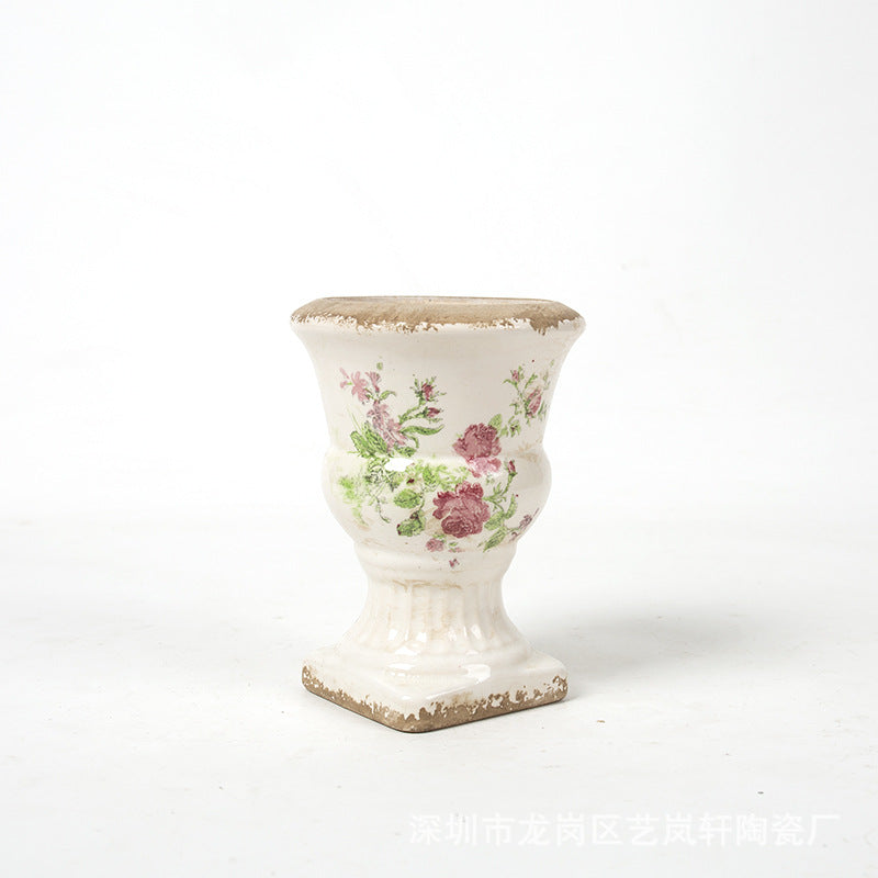 Floral Ceramic Planter Kalsten