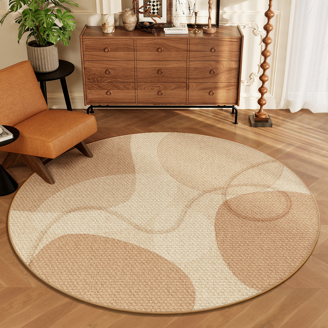 Textured Round Area Rug