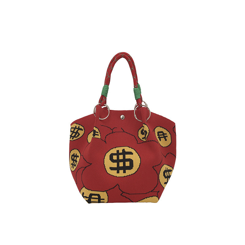 WoFloral Print Textured Handbag Kalsten