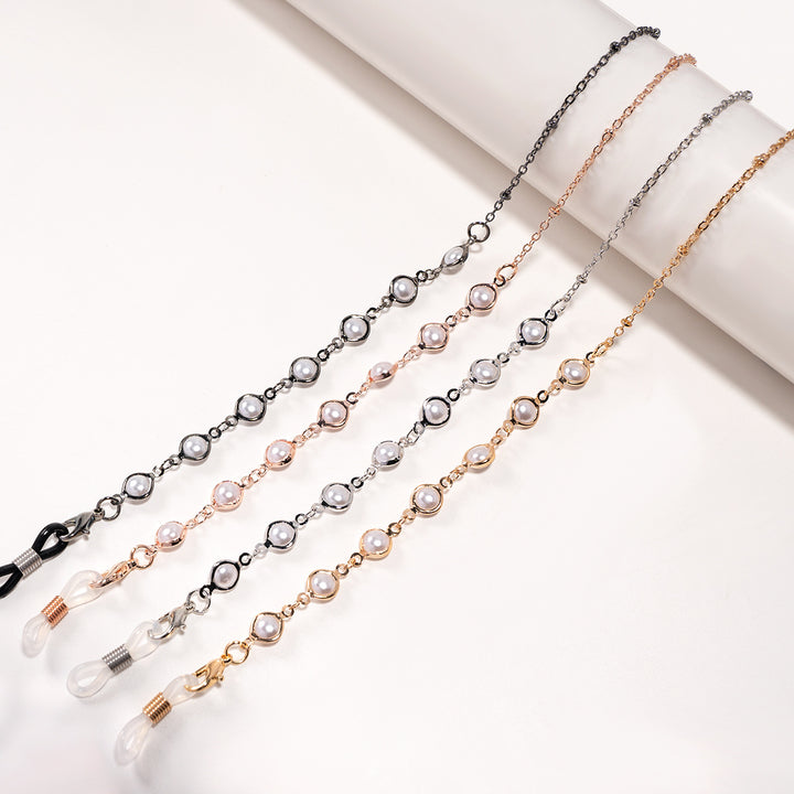 Elegant Pearl-Embellished Glasses Chain Kalsten